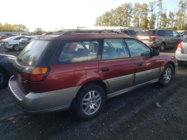 4S3BH665927608004 - 2002 SUBARU LEGACY OUTBACK RED photo 3