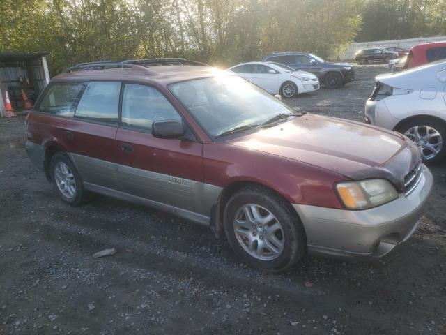 4S3BH665927608004 - 2002 SUBARU LEGACY OUTBACK RED photo 4