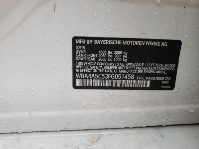 WBA4A5C53FG051458 - 2015 BMW 428 I GRAN COUPE WHITE photo 12