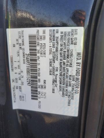 2FAHP71V08X152297 - 2008 FORD CROWN VICT POLICE INTERCEPTOR BLACK photo 12