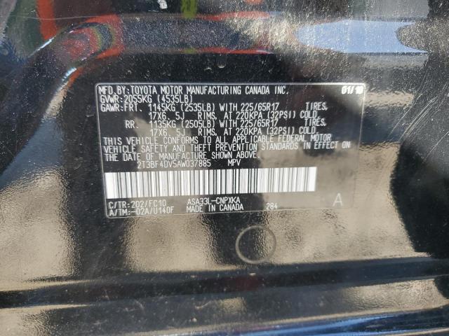 2T3BF4DV5AW037885 - 2010 TOYOTA RAV4 BLACK photo 13