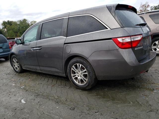 5FNRL5H41BB054477 - 2011 HONDA ODYSSEY EX GRAY photo 2