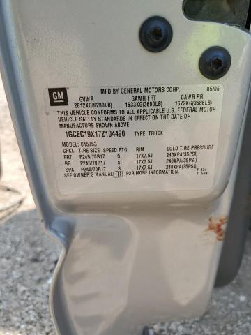 1GCEC19X17Z104490 - 2007 CHEVROLET SILVERADO C1500 CLASSIC Gümüş foto 12
