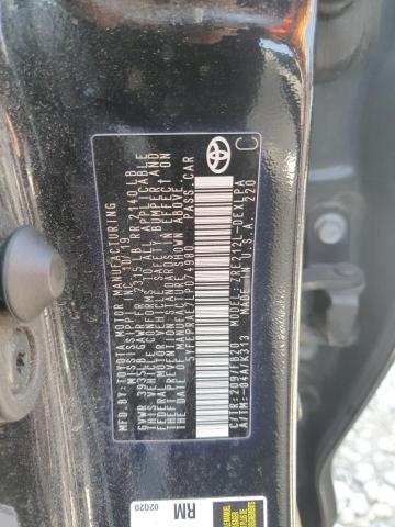 5YFEPRAE7LP074980 - 2020 TOYOTA COROLLA LE BLACK photo 12