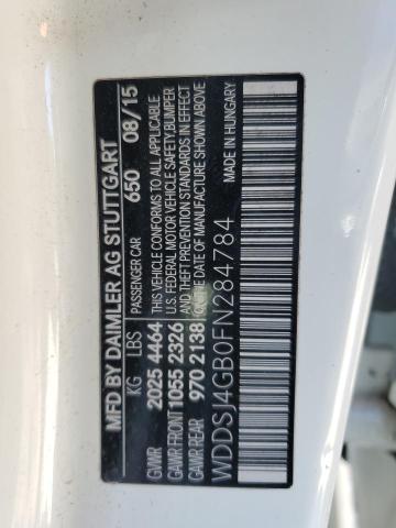 WDDSJ4GB0FN284784 - 2015 MERCEDES-BENZ CLA 250 4MATIC WHITE photo 13