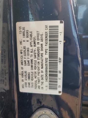 1HGCM568X6A057452 - 2006 HONDA ACCORD EX BLUE photo 12