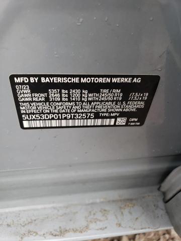 5UX53DP01P9T32575 - 2023 BMW X3 XDRIVE30I GRAY photo 13