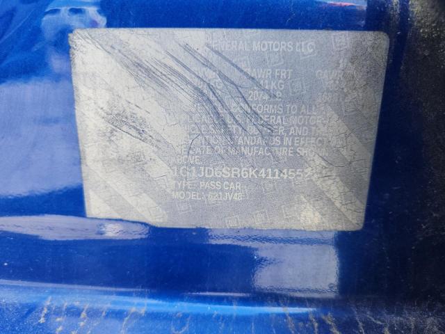 1G1JD6SB6K4114552 - 2019 CHEVROLET SONIC LT Blau Foto 13