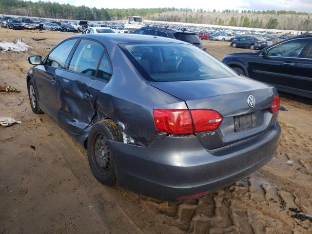 3VW2K7AJ1BM378005 - 2011 VOLKSWAGEN JETTA BASE فحمي صورة 3