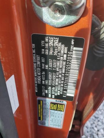 5XYZU3LB2JG522036 - 2018 HYUNDAI SANTA FE S ORANGE photo 13