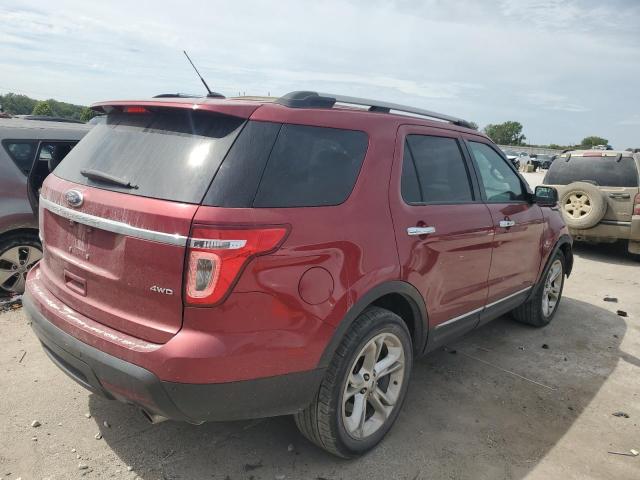 1FM5K8F80DGC02194 - 2013 FORD EXPLORER LIMITED Czerwony zdjęcie 3