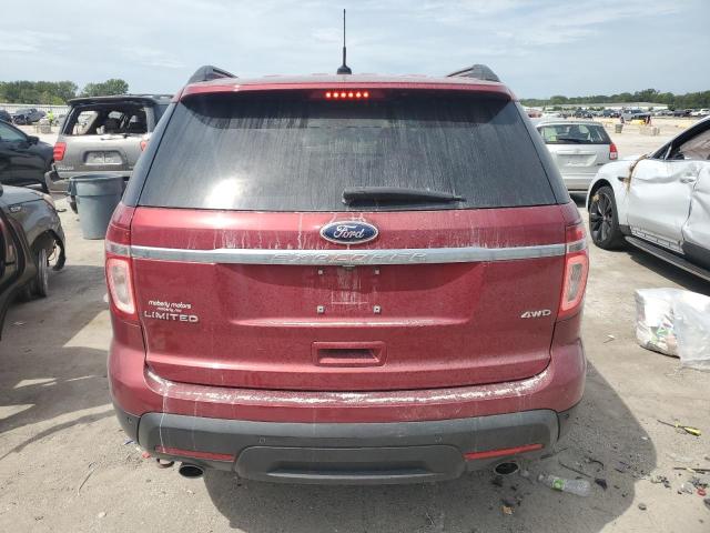 1FM5K8F80DGC02194 - 2013 FORD EXPLORER LIMITED Czerwony zdjęcie 6
