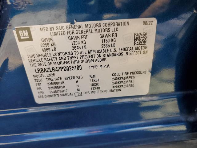 LRBAZLR42PD025100 - 2023 BUICK ENVISION PREFERRED ლურჯი ფოტო 13