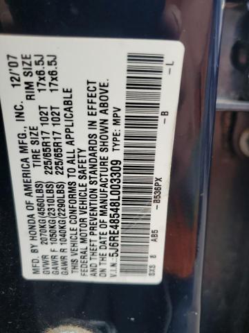 5J6RE48548L003309 - 2008 HONDA CR-V EX 蓝色 照片 13