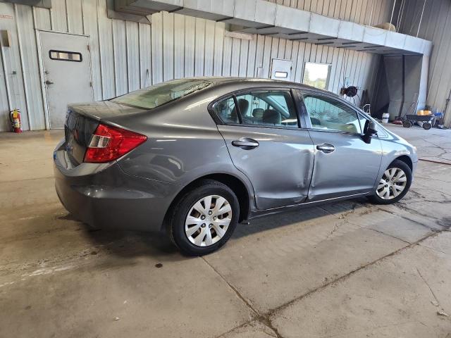 19XFB2F52CE084238 - 2012 HONDA CIVIC LX GRAY photo 3