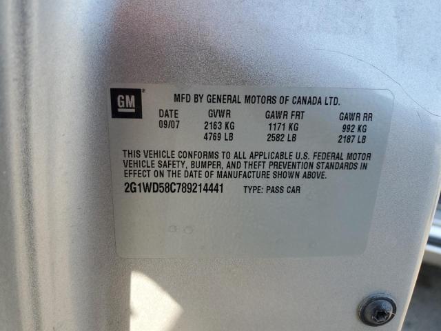 2G1WD58C789214441 - 2008 CHEVROLET IMPALA SUPER SPORT 银色 照片 12