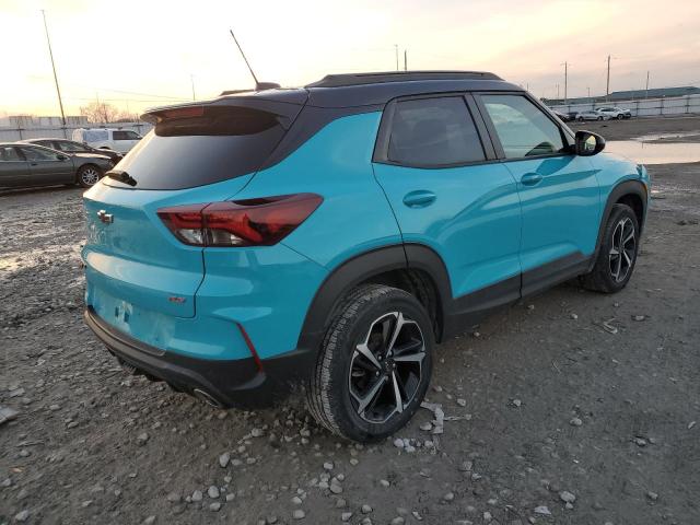 KL79MUSLXNB035244 - 2022 CHEVROLET TRAILBLAZE RS TURQUOISE photo 3