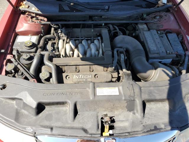 1LNFM97V0WY605789 - 1998 LINCOLN CONTINENTA RED photo 11
