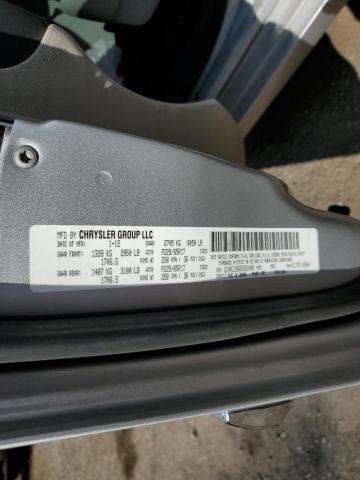 2C4RC1BG8CR252488 - 2012 CHRYSLER TOWN & COU TOURING SILVER photo 13