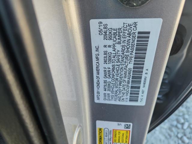 1HGCV2F98KA024920 - 2019 HONDA ACCORD TOURING Silber Foto 12