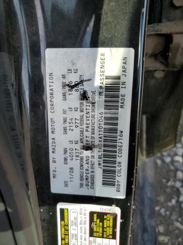 JM1BL1H5XA1101046 - 2010 MAZDA 3 S GRAY photo 12