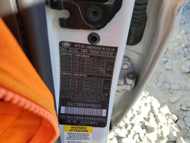 SALFT2BNXAH185224 - 2010 LAND ROVER LR2 HSE TECHNOLOGY WHITE photo 13