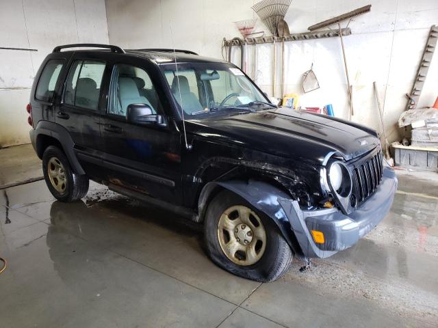 1J8GL48K67W693451 - 2007 JEEP LIBERTY SPORT BLACK photo 4