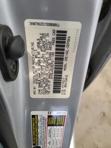 5YFBU4EE8DP211189 - 2013 TOYOTA COROLLA BASE Plata foto 12