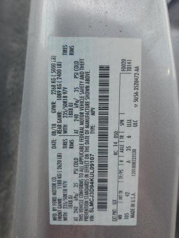 5LMCJ3D94KUL09107 - 2019 LINCOLN MKC RESERVE 银色 照片 13