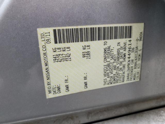 1N4AL2AP9CN449614 - 2012 NISSAN ALTIMA BASE SILVER photo 13