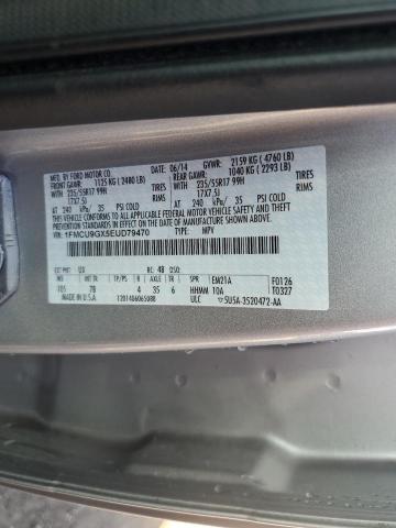 1FMCU9GX5EUD79470 - 2014 FORD ESCAPE SE SILVER photo 13