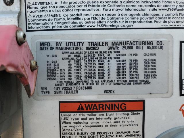 1UYVS2537R3131406 - 2024 UTILITY TRAILER WHITE photo 10