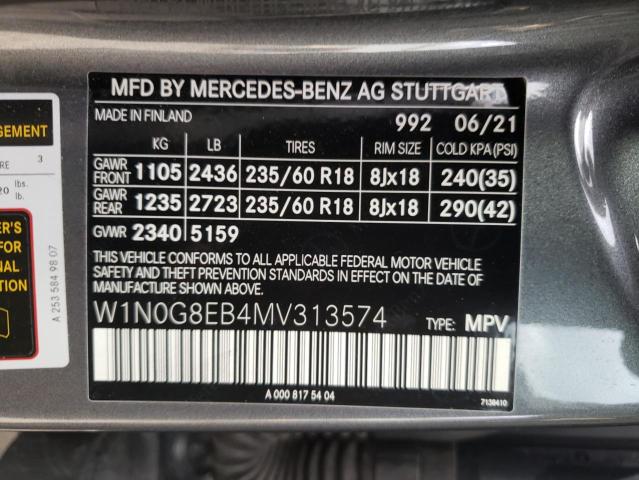 W1N0G8EB4MV313574 - 2021 MERCEDES-BENZ GLC 300 4MATIC GRAY photo 13