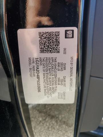 1G1YA2D48P5103696 - 2023 CHEVROLET CORVETTE STINGRAY 1LT BLACK photo 12