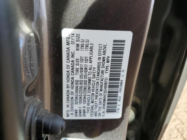 2HKRM4H75EH698751 - 2014 HONDA CR-V EXL BROWN photo 13