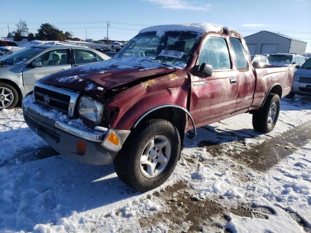 4TAWM72N7XZ495668 - 1999 TOYOTA TACOMA XTRACAB BURGUNDY photo 1