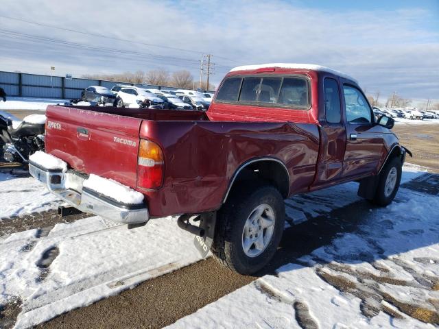 4TAWM72N7XZ495668 - 1999 TOYOTA TACOMA XTRACAB BURGUNDY photo 3