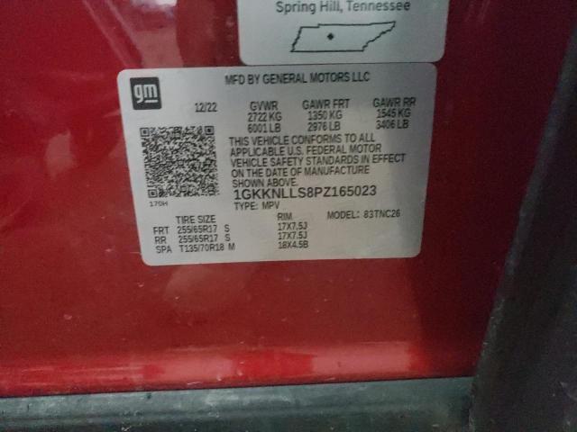 1GKKNLLS8PZ165023 - 2023 GMC ACADIA AT4 RED photo 14