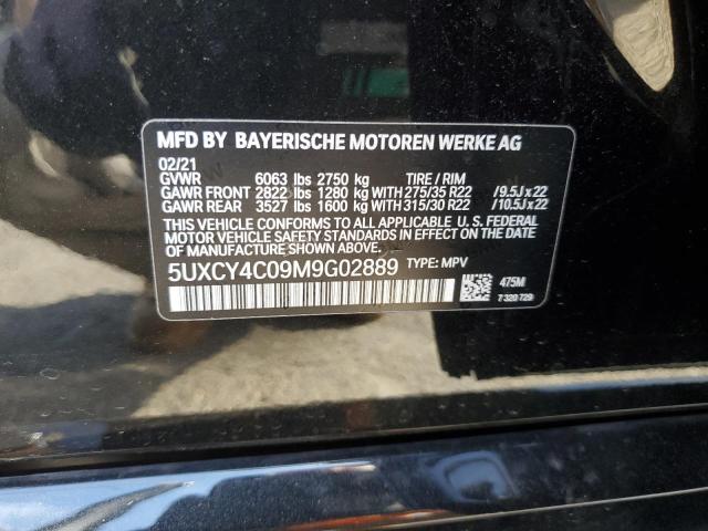 5UXCY4C09M9G02889 - 2021 BMW X6 SDRIVE 40I BLACK photo 13