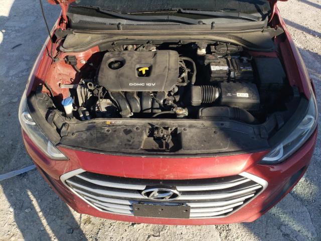 5NPD84LF9HH004743 - 2017 HYUNDAI ELANTRA SE RED photo 11