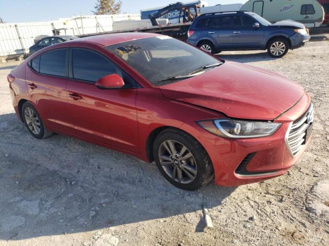 5NPD84LF9HH004743 - 2017 HYUNDAI ELANTRA SE RED photo 4