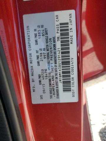 JM1BM1X38G1291421 - 2016 MAZDA 3 GRAND TOURING RED photo 12