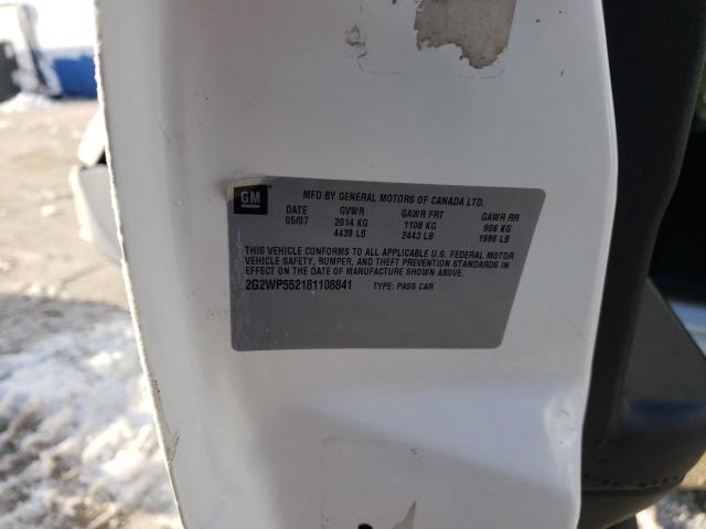 2G2WP552181108841 - 2008 PONTIAC GRAND PRIX 白色 照片 12