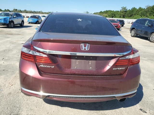 1HGCR2F53GA116073 - 2016 HONDA ACCORD SPORT BURGUNDY photo 6