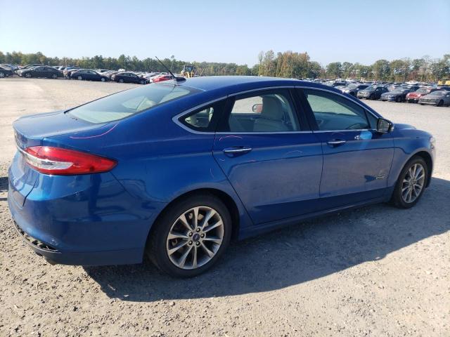 3FA6P0PUXHR160936 - 2017 FORD FUSION SE PHEV BLUE photo 3