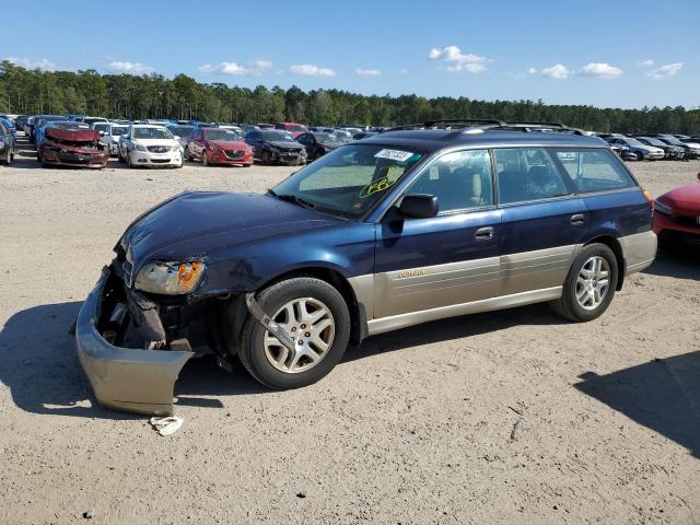 4S3BH675X37631646 - 2003 SUBARU LEGACY OUTBACK AWP BLUE photo 1