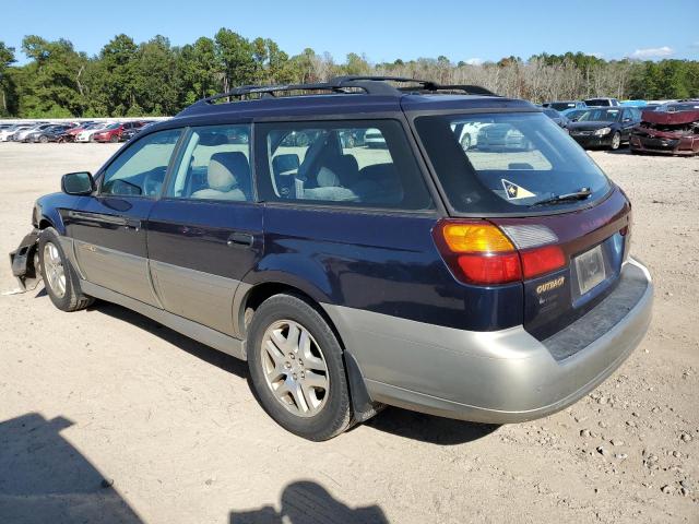 4S3BH675X37631646 - 2003 SUBARU LEGACY OUTBACK AWP BLUE photo 2