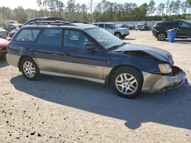 4S3BH675X37631646 - 2003 SUBARU LEGACY OUTBACK AWP BLUE photo 4