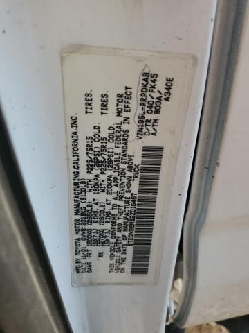 5TEGN92N52Z016467 - 2002 TOYOTA TACOMA DOUBLE CAB PRERUNNER WHITE photo 12