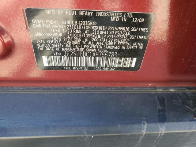 JF2SH6BC1AH765783 - 2010 SUBARU FORESTER XS Rot Foto 13